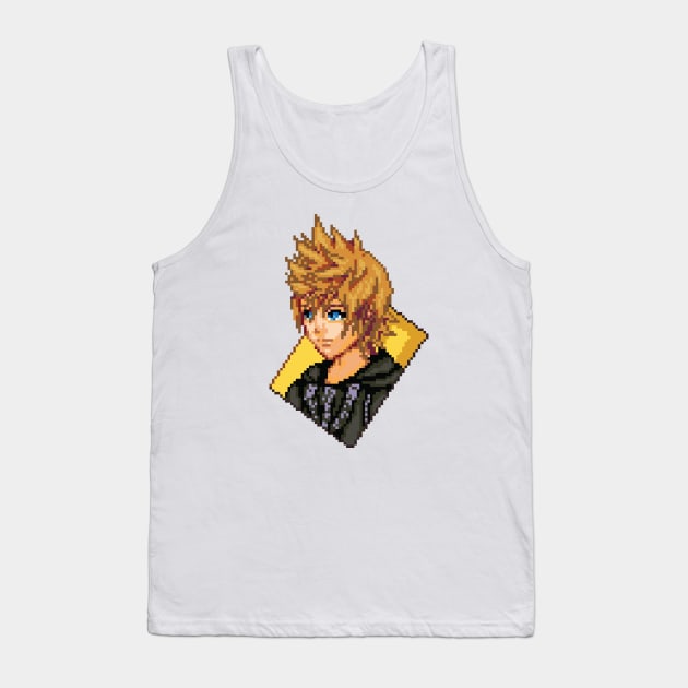 Organization XIII Roxas Pixel Art Tank Top by inotyler